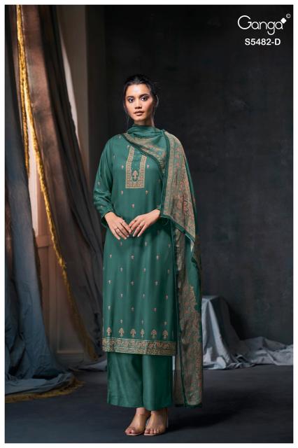 Ganga mohini 5482 chanderi dress material wholesale in mumbai